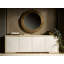 Modern Aurora 96" Wide Light Oak Carved Concrete Credenza