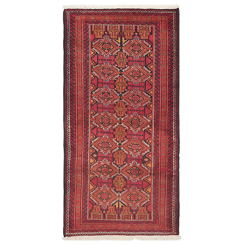 Tapis rouge Teimani 3 pi 5 po x 6 pi 11 po