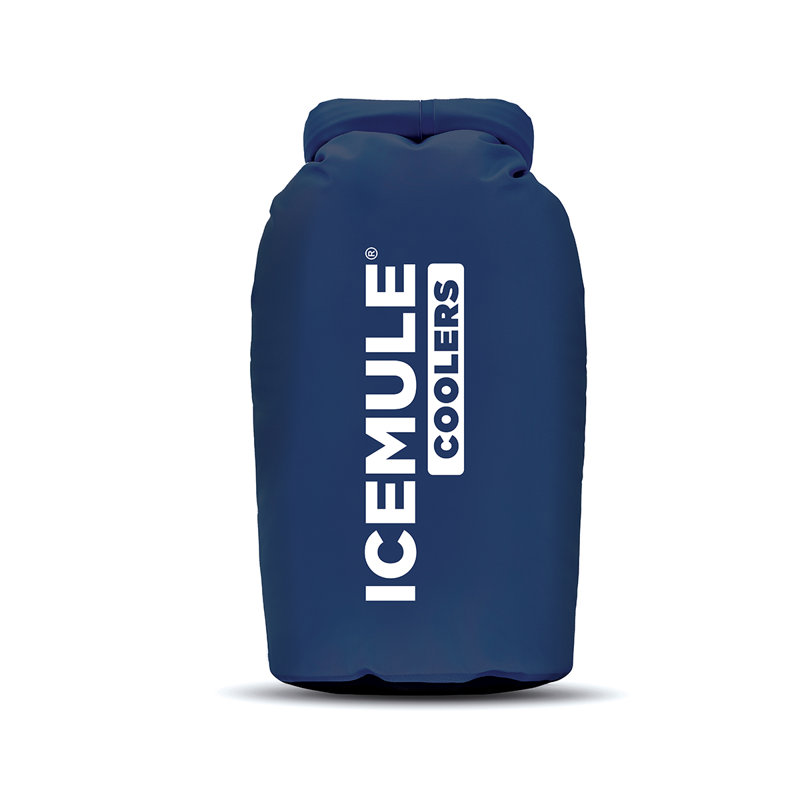 IceMule Classic Small 10 Liter 6 Can Soft Insulated Waterproof Backpack Cooler, Blue/White