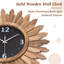Horloge murale 21 po en bois rustique Boho Sunburst-252694261