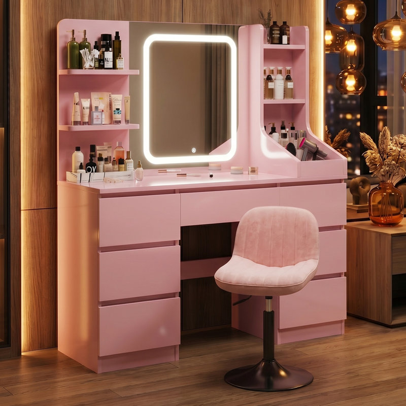 Dressing Table, Pink