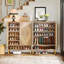 Armoire à chaussures en bois 24 paires, armoire à chaussures à 6 niveaux avec tablettes réglables