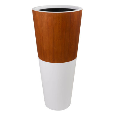 Pot de fleurs en bois et placage