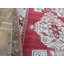Tapis décoratif en laine noué à la main rouge de conception unique 3 pi 6 po x 4 pi 2 po aubreylynn