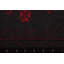 Tapis noir et rouge Teimani 4 pi 5 po x 6 pi 8 po