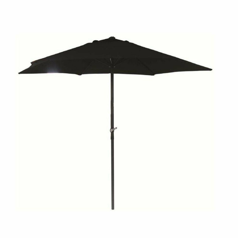 Ahmiyah 270cm Market Parasol, Black 
