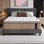 Très grand matelas hybride de 14 pouces avec mousse viscoélastique imprégnée de gel et ressorts ensachés pour soulager la pression et soutenir les bords