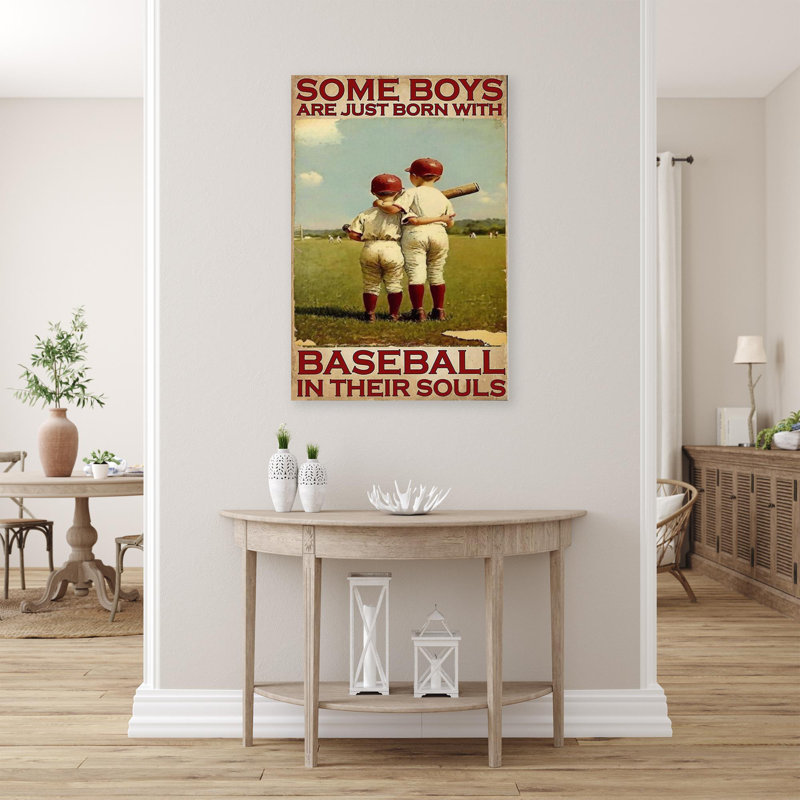 Certains garçons sont juste nés avec le baseball - 1 pièce, H 36 po x l 24 po x P 1,25 po