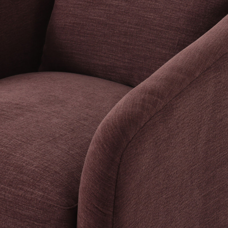 Topanga Swivel Armchair, Laughlin Plum Polyester Blend