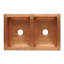 World Menagerie 560mm W Double Bowl Copper Kitchen Sink