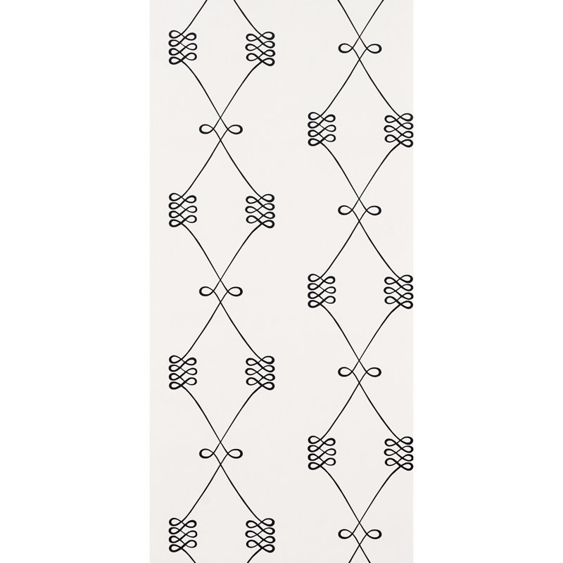 Nicolette Wallpaper, Black/Cream
