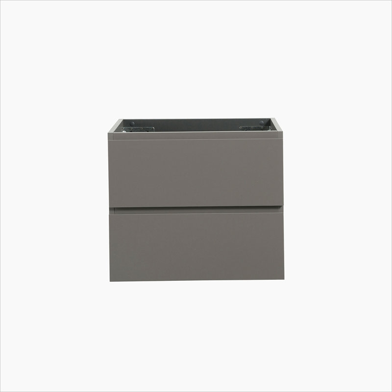 Armoire murale SANS lavabo, avec deux tiroirs, Gris