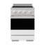ZLINE 24 in. Satin Stainless Marino Induction Range with 3 Element Cooktop and White Matte Door