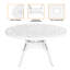 Ensemble de salle à manger 7 pièces pour 6 personnes, table de patio et chaises en aluminium bronze, table ronde de 48 po avec trou pour parasol-707780702-706861554