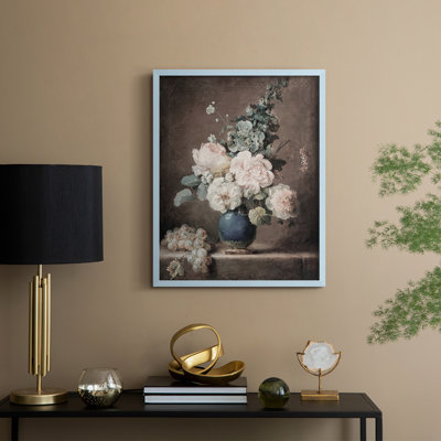 Reproduction florale vintage encadrée XCVII - bois massif