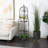 Acushnet Metal Indoor Outdoor Arched Tall Folding Corner 4 Shelf Scroll Black Bakers Rack