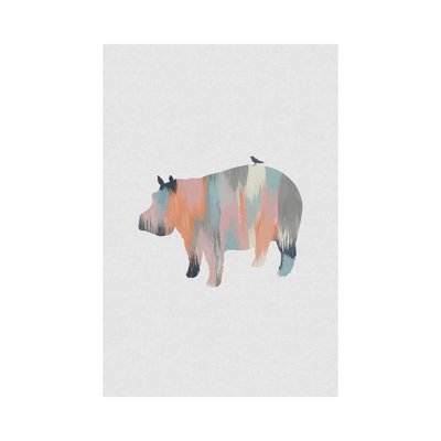 Pastel Hippo - impression d'art graphique