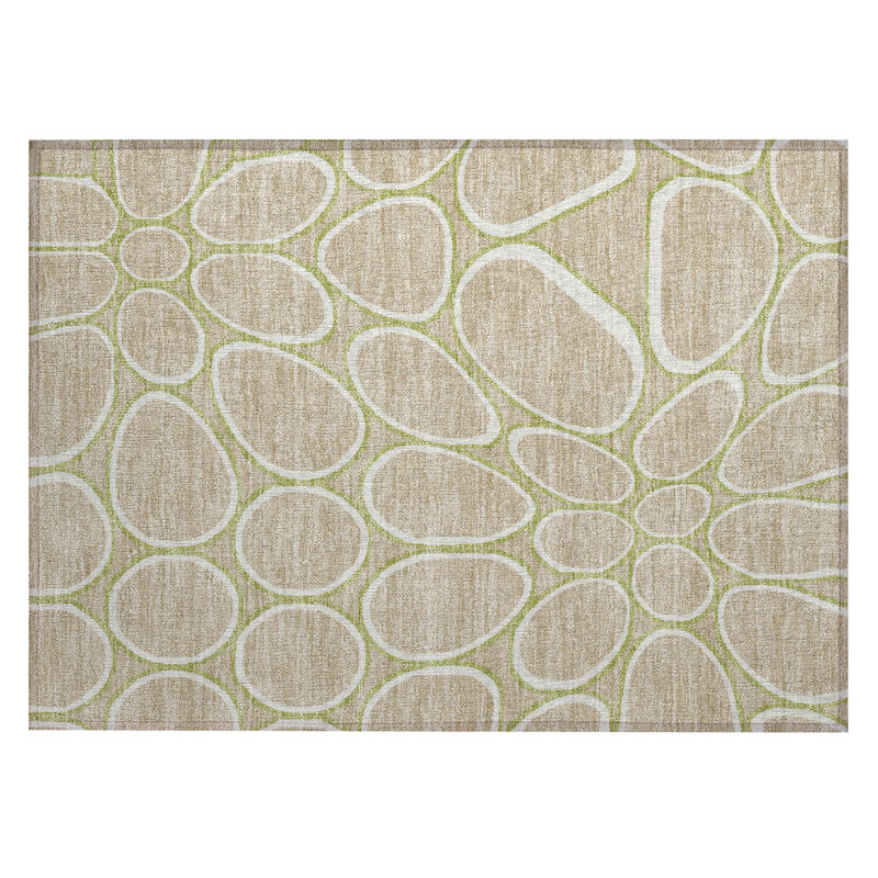 Red Synthetic Rectangular Washable Non-Slip Rug 30" x 20"