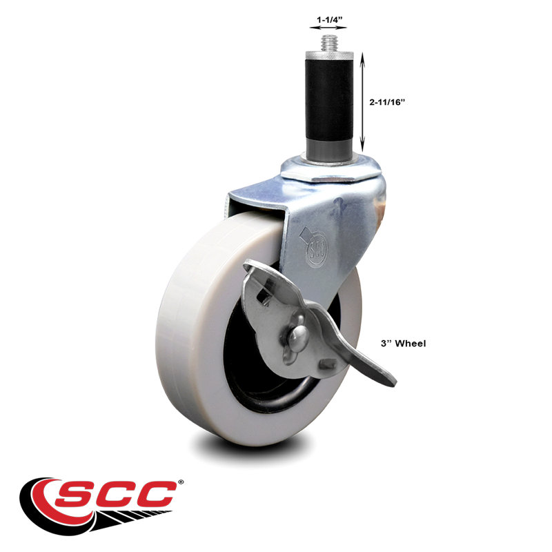 Roulettes de service de remplacement pour roulettes Colson 1.03367.441 MTG44 BRK3