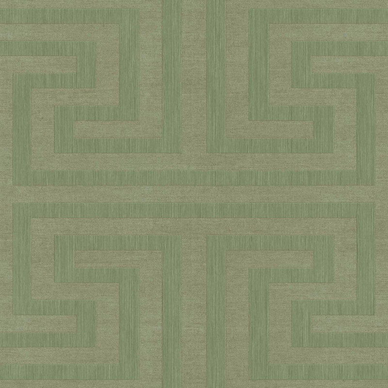 Galerie Synergy Geometric Maze Wallpaper, Green