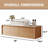 48" Brown Modern Single Bathroom Vanity With Ceramic Basin