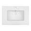 Lavabo de meuble-lavabo rectangulaire blanc 30,2 "x 18,5", une pièce, faible absorption d'eau, tache, surface de robinet lisse, résistance aux acides, utilisation dans la salle de bain