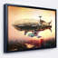 «Dirensible Balloon in Sky over City», reproduction d'impression-26663554-35121186