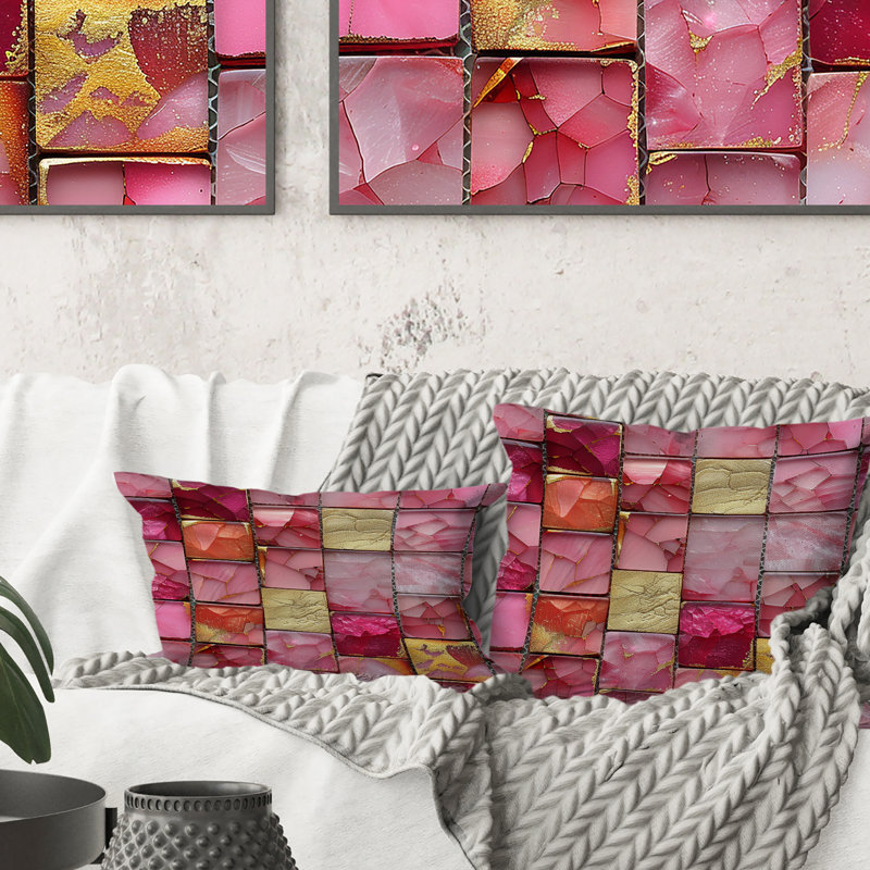 Coussin Glam Mid-Century, H 16 po x l 16 po