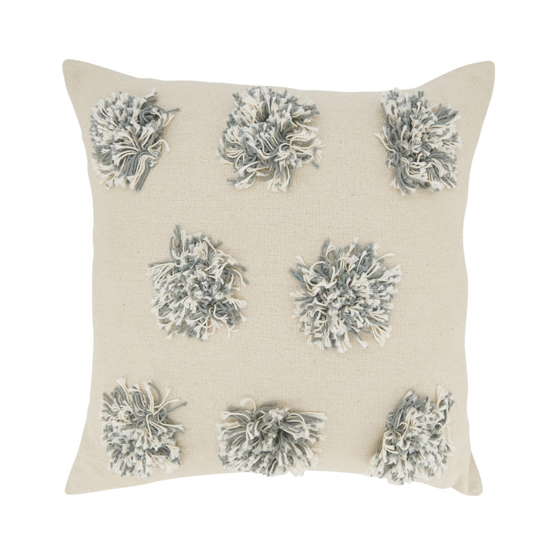 Housse de coussin en coton Klani Collection, Gris