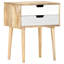 Valle 47cm W Solid Wood Bedside Table