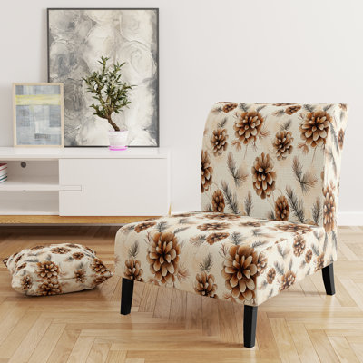 Fauteuil de chambre rustique brun clair Pinecone