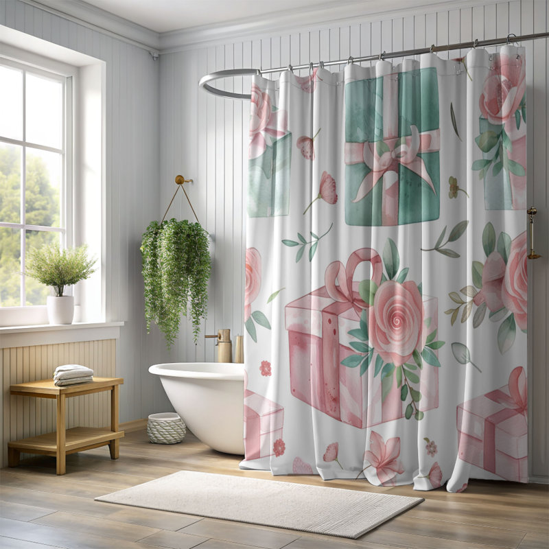 Sweet Gift - Rideau de douche Premium, H 74 po x l 71 po