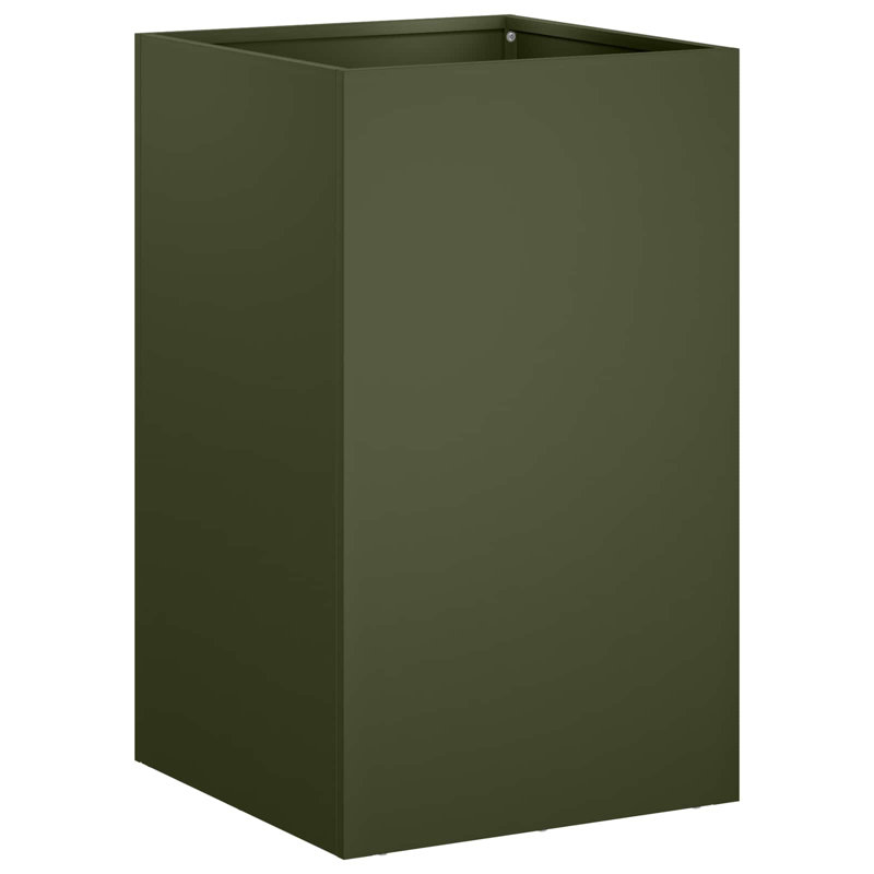 Planter, 50cm H x 30cm W x 30cm D, Olive Green, 2