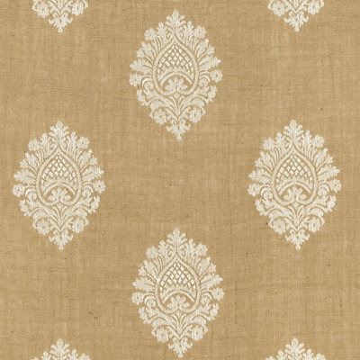 Savanna Jute Embroidered Sheer Fabric