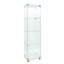 Armoire de rangement en verre trempé blanc avec éclairage, 64,51 po de hauteur, 15,44 po de longueur, 13,63 po de largeur, pieds réglables pour sols inégaux-696744237