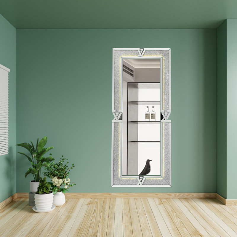 Floor Mirror 72" Rectangular With 3 Colour LED changing light