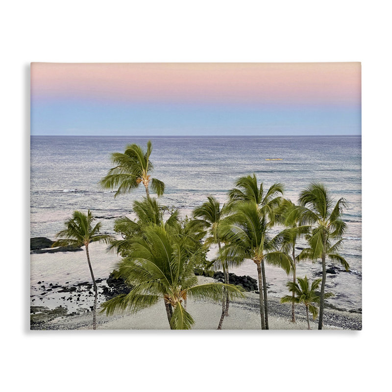 Art mural sur toile «Afprès Palms Horizon» par Kathy Mansfield, H 36 po x l 48 po