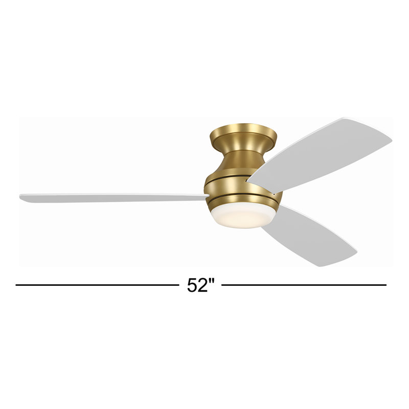 Ventilateur de plafond d'intérieur à DEL à intensité variable avec ensemble d'éclairage, télécommande et moteur réversible manuel Rivers