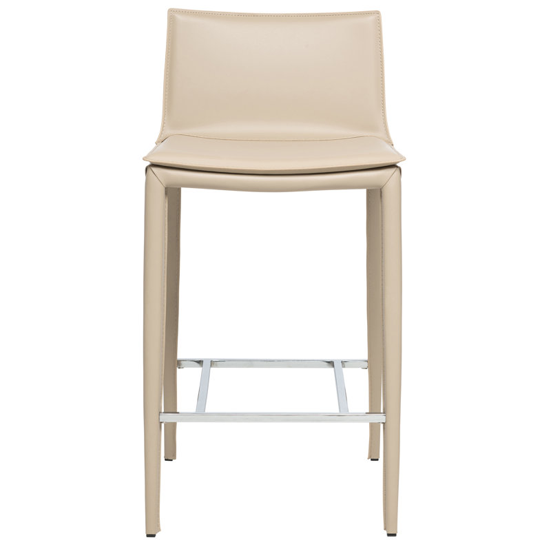Tabouret de comptoir en cuir 25,5 po Holleman, Sable