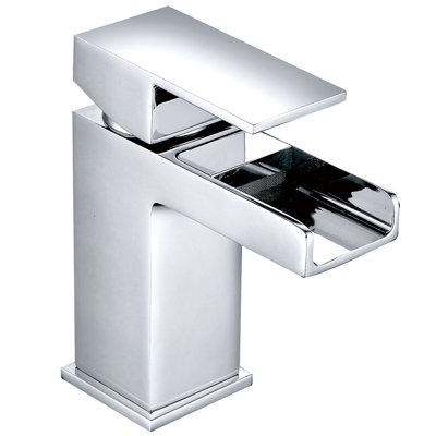 Huse Cloakroom Bathroom Waterfall Tap Basin Sink Mono Mixer Faucet Chrome