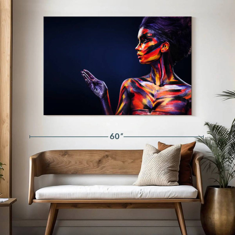 Senne Multicolored Body Makeup, 34" H x 51" W