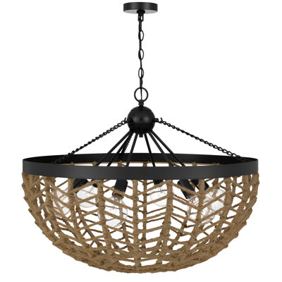 Luminaire suspendu unique 6 lumières Bahiya