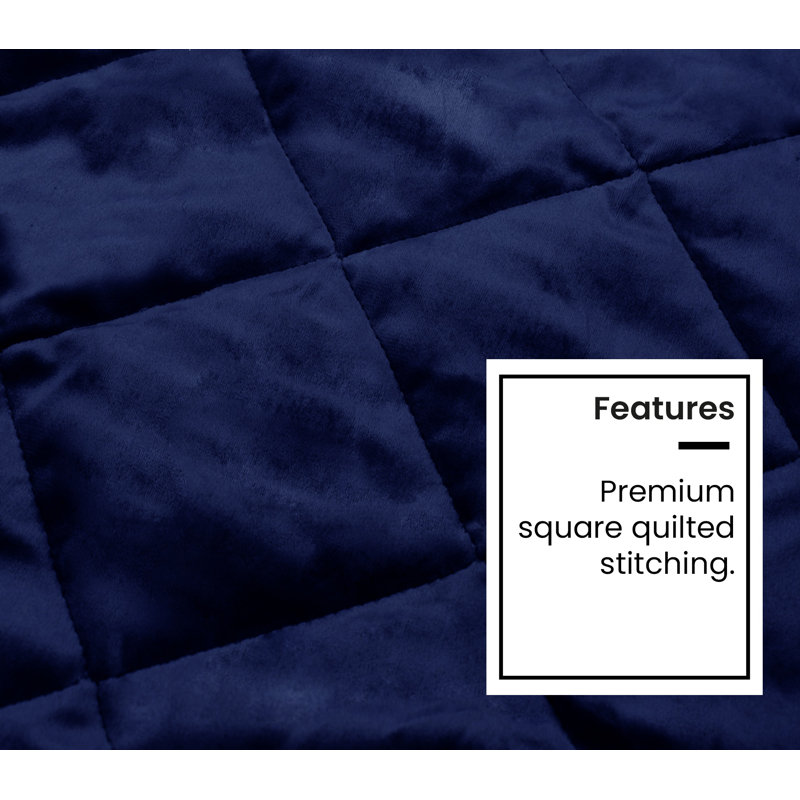 Polyester T-Cushion Slipcover, Navy, 60cm H x 180cm W x 60cm D