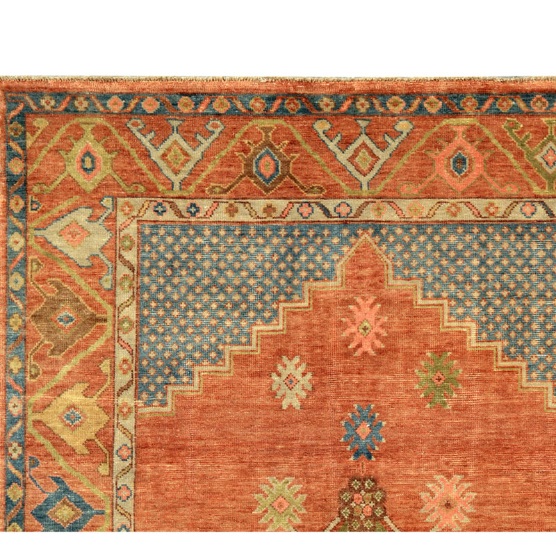 Handmade Wool Oriental Area Rug, Rectangle 6' x 9'