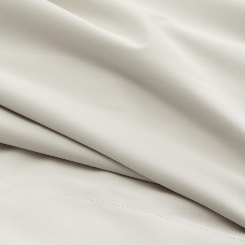 Cuddledown Signature Organic Percale Sheet Set, Driftwood, Twin Sheet Set with 1 Pillowcase