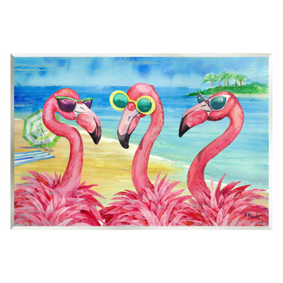 Flamant, copines, côte tropicale, art mural par Paul Brent