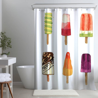 Shower Curtain GA115 – Polyester Shower Curtain, Dye Sublimation Print, 71" W × 74" L