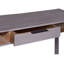 Tiroir simple 44 po, bois mago, console de hall d'entrée, lignes à rainures texturées