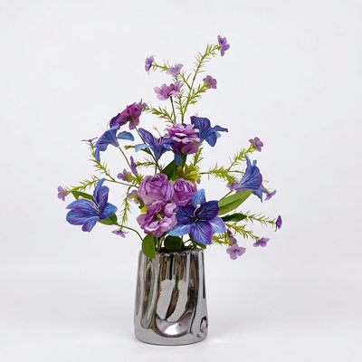 Fake Flowers In Vase, Artificial Flowers With Vase