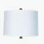 Lampe de table haute 28 po en métal avec finition nickel satiné, abat-jour en lin blanc